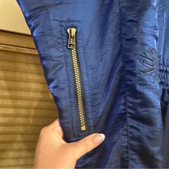 Nils Ski Suit One piece Snowsuit Snow Bib Apres Royal Blue Womens 8 Vtg 80s 90s - Picture 10 of 15